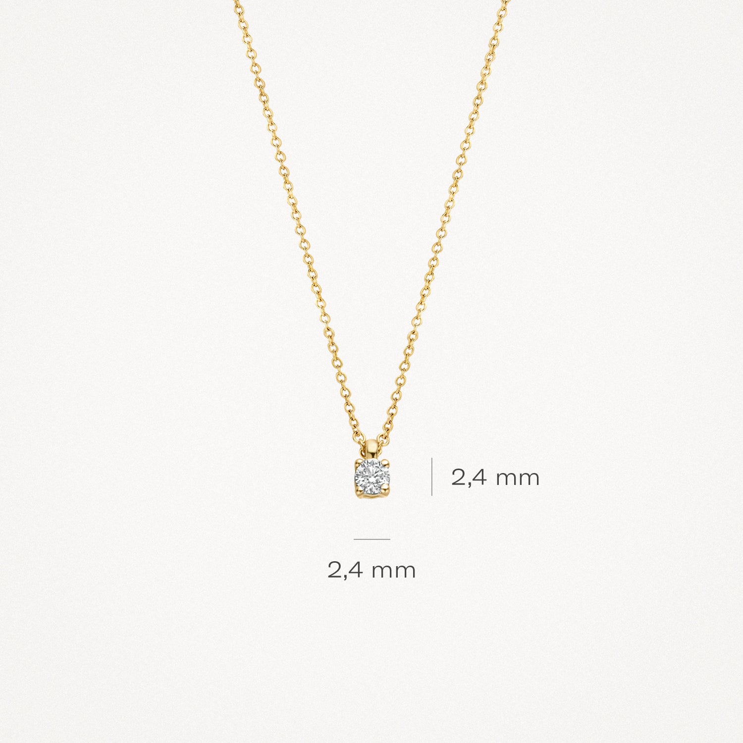 Collier en diamant 3610YDI - 14k Blanc et l’or jaune