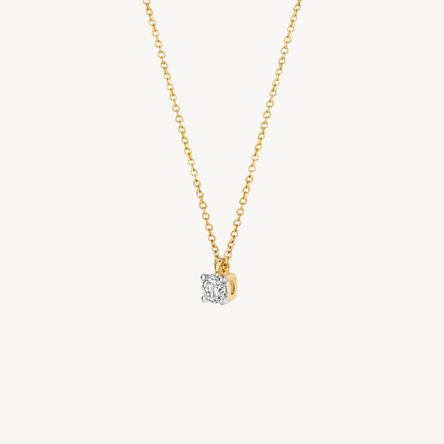 Necklace 3611YDI - 14k Yellow and white gold with diamond