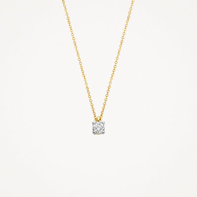 Diamond necklace 3611YDI - 14k Yellow and white gold