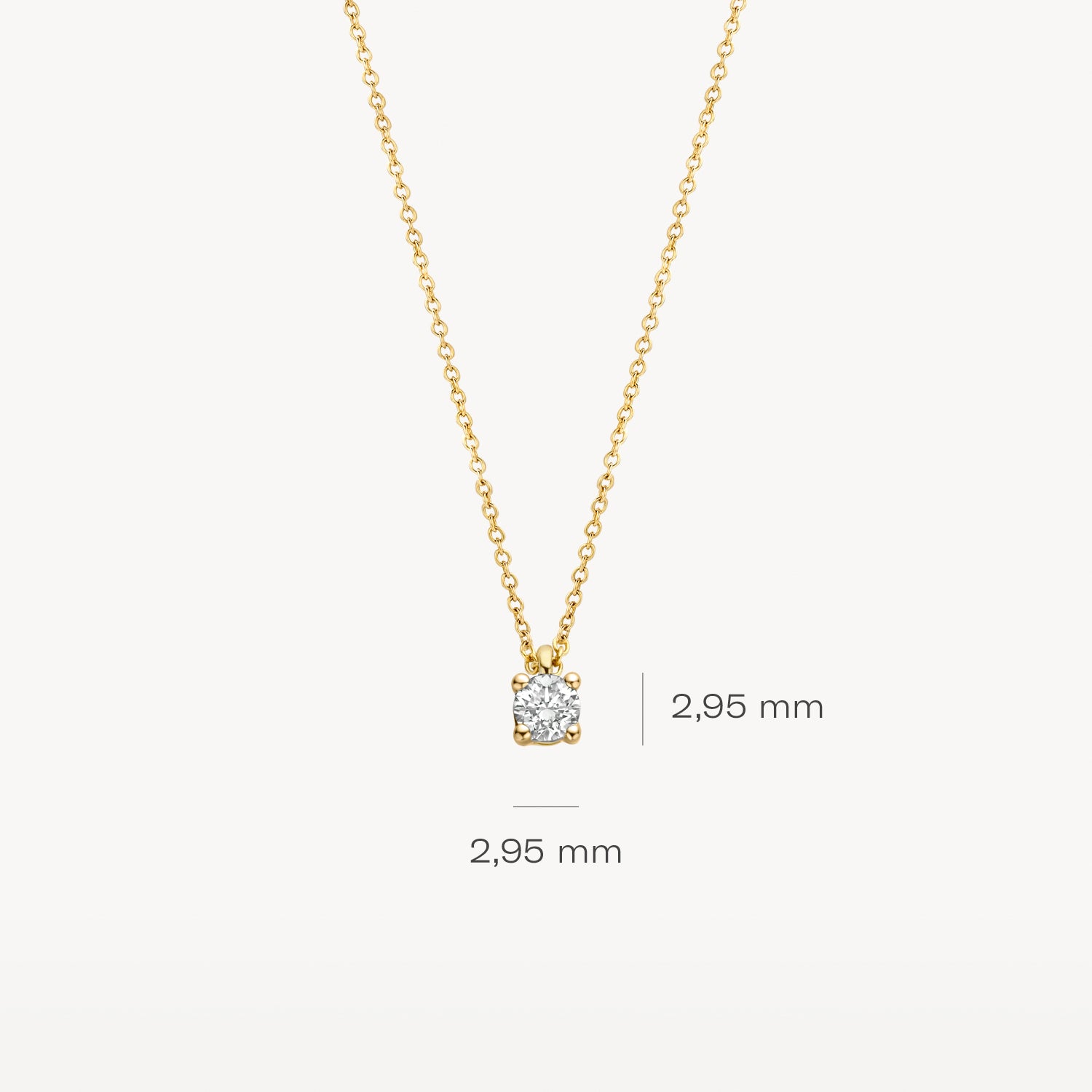Diamanten collier 3611YDI - 14k Geel en Wit Goud