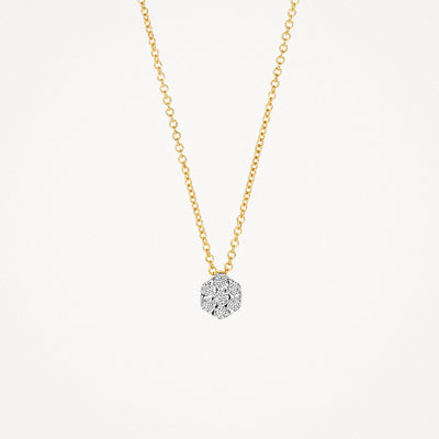 Diamanten Collier 3616BDI - 14k Geel en wit goud