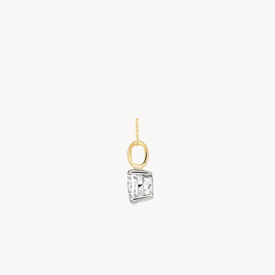 Pendant 6054BZI - 14k Gold and White Gold with Zirconia