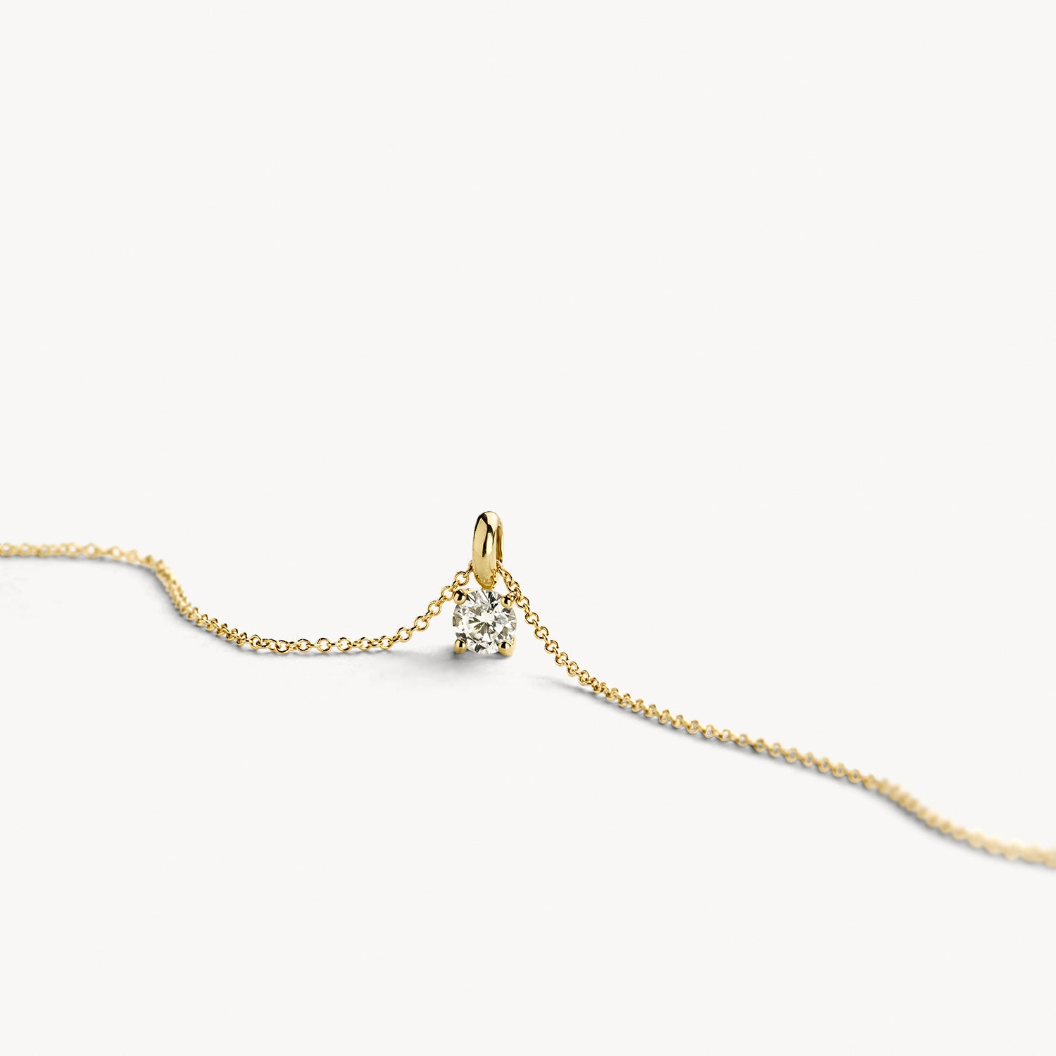 Hanger met zirkonia 3.8 mm 14k goud