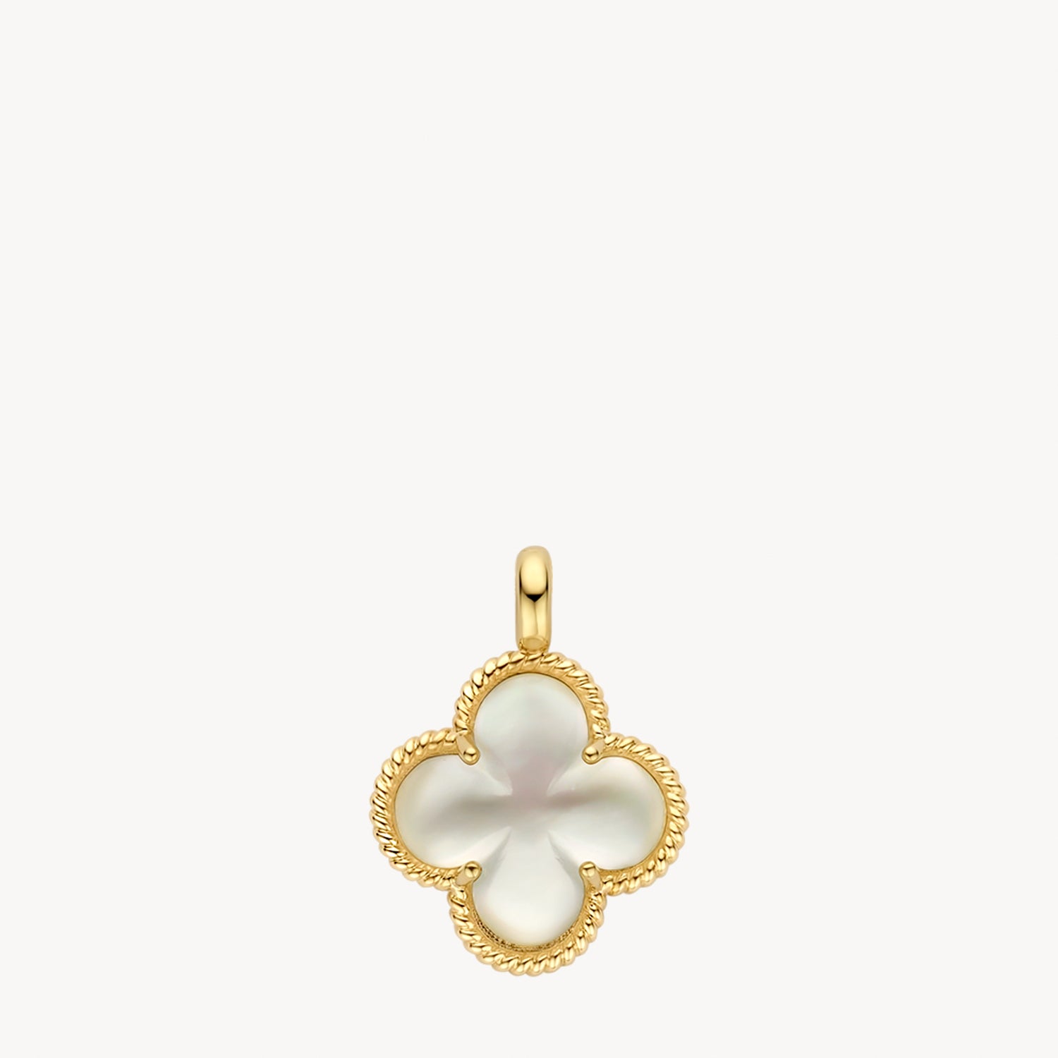 Pendant 6096YMQ - 14k Gold with Mother-of-pearl and Rock crystal