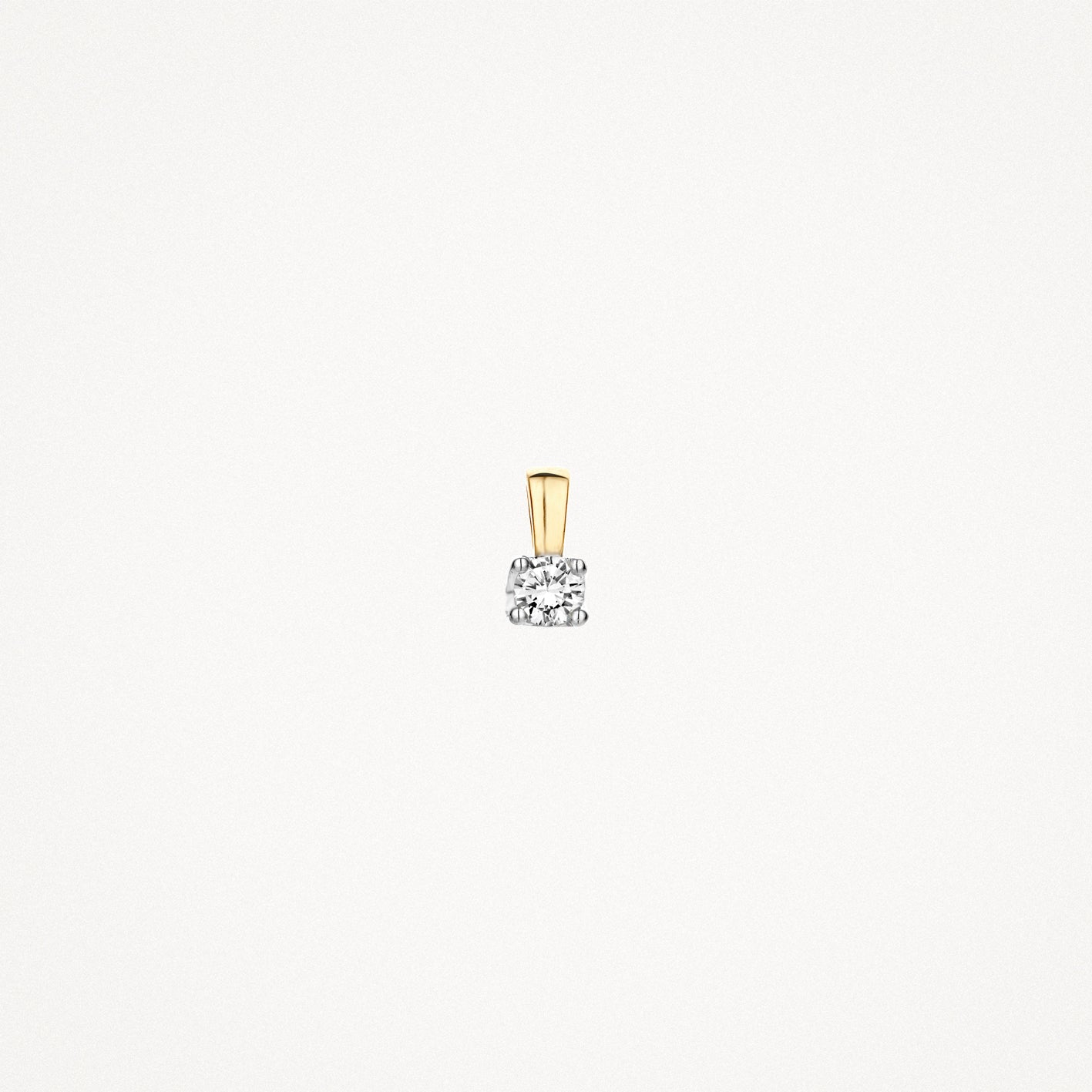 Diamant Hanger ⌀ 3.5 mm bicolor 14k goud