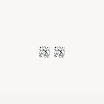 Puces d'oreilles 7053WZI - Or Blanc 14 carats avec Zircone