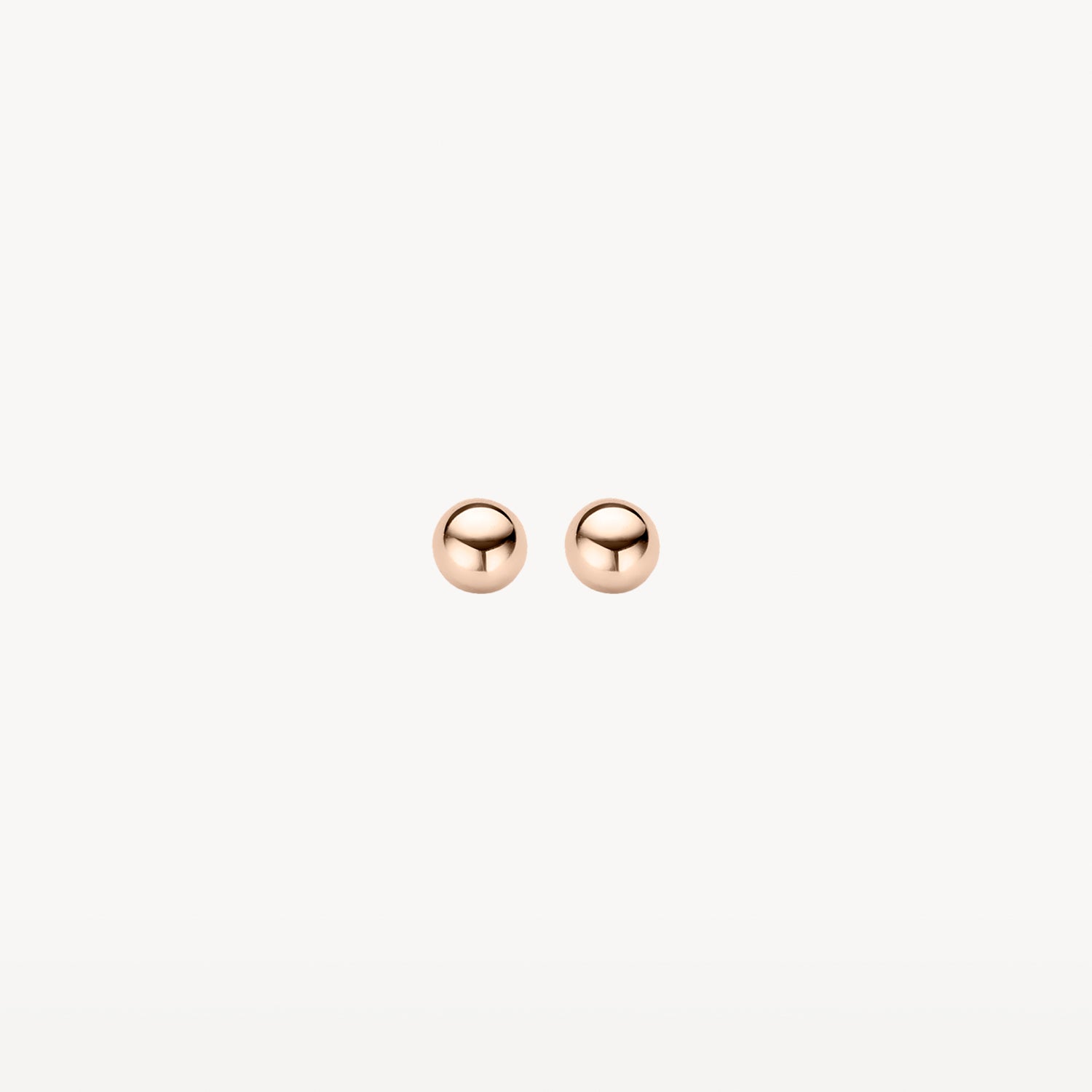 Knopjes oorbellen ⌀ 4 mm 14k Rosé goud