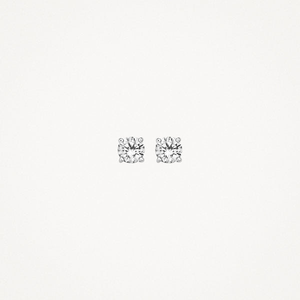 Puces d'oreilles 7127WZI - Or Blanc 14 carats avec Zircone