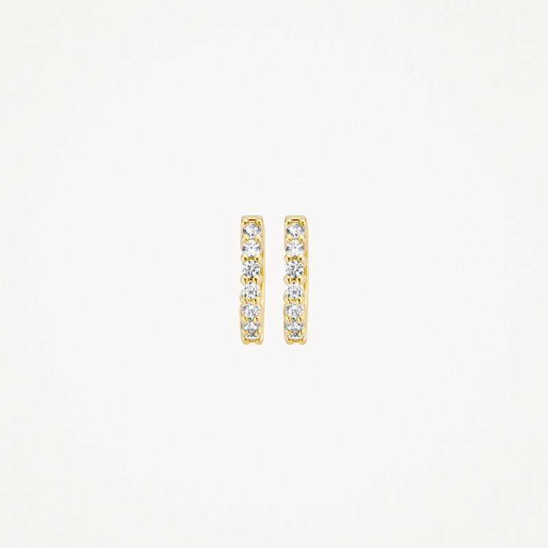 Earrings 7134YZI - 14k Yellow Gold with zirconia