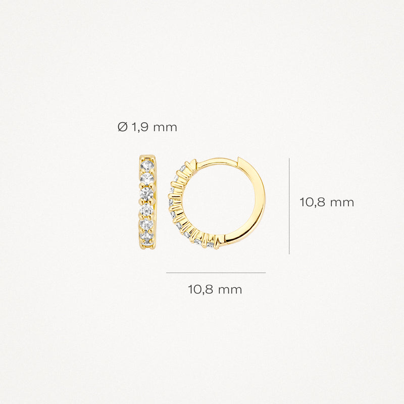 Earrings 7134YZI - 14k Yellow Gold with zirconia