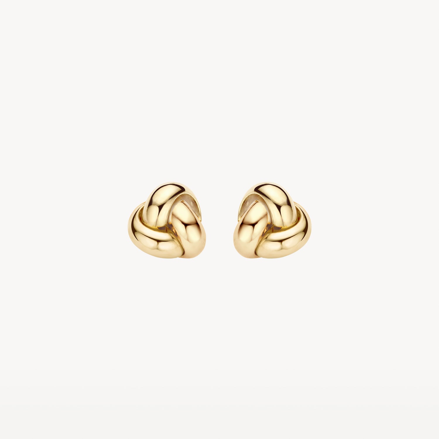 Knoop oorbellen knopjes ⌀ 8 mm 14k goud