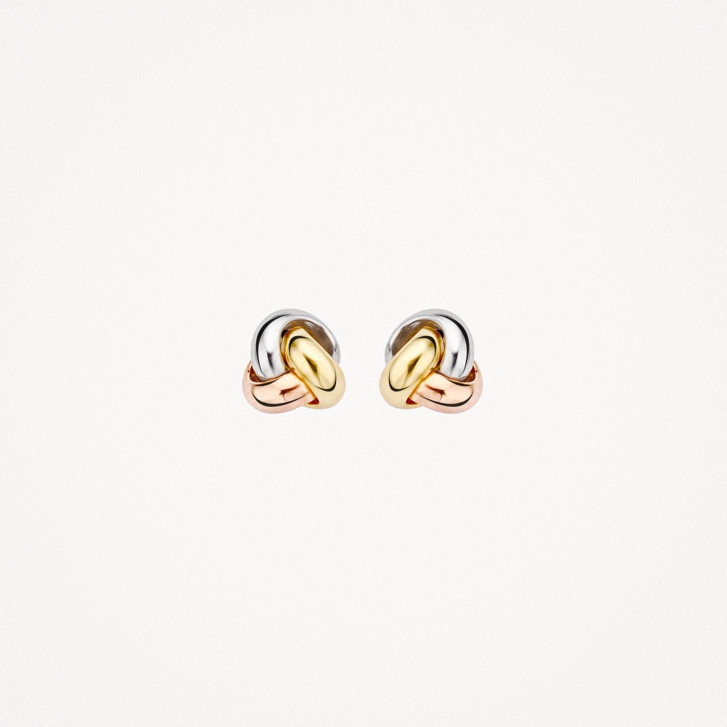 Ear studs 7157WYR - 14k White, Rose and Yellow Gold