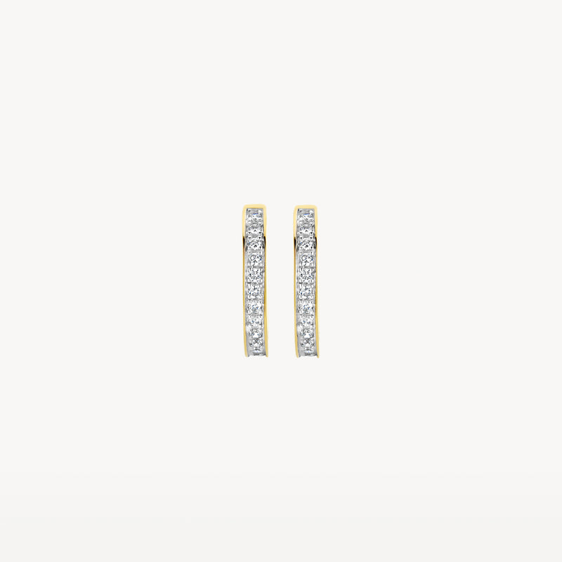 Earrings 7163BZI - 14k Gold and White Gold with zirconia