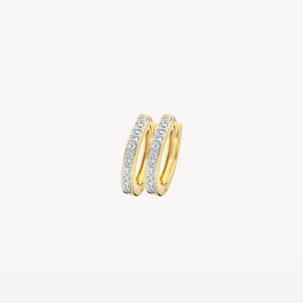 Earrings 7163BZI - 14k Gold and White Gold with zirconia