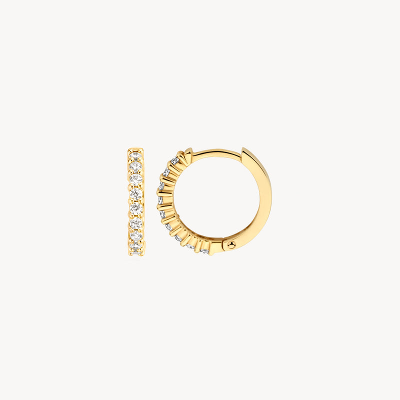 Earrings 7166YZI - 14k Yellow Gold with zirconia
