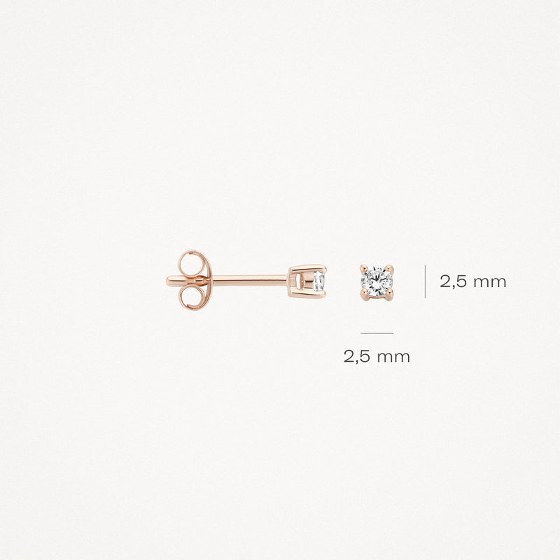 Ear studs 7211RZI - 14k Rose Gold