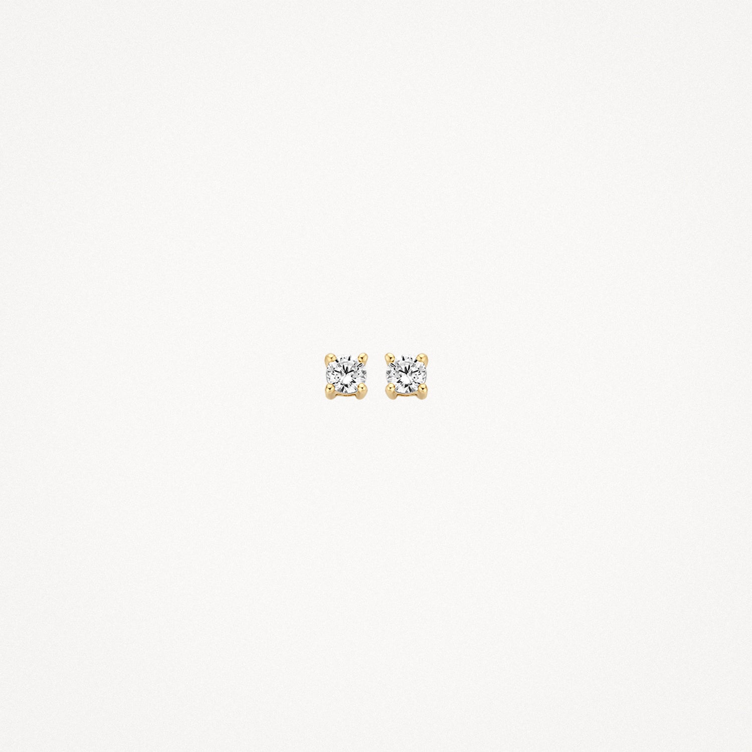 Oorknopjes Zirkonia ⌀ 2,5 mm 14k Geel goud