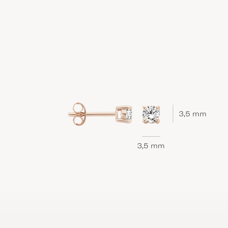 Ohrstecker 7212RZI - 585er Rose Gold mit Zirkonia