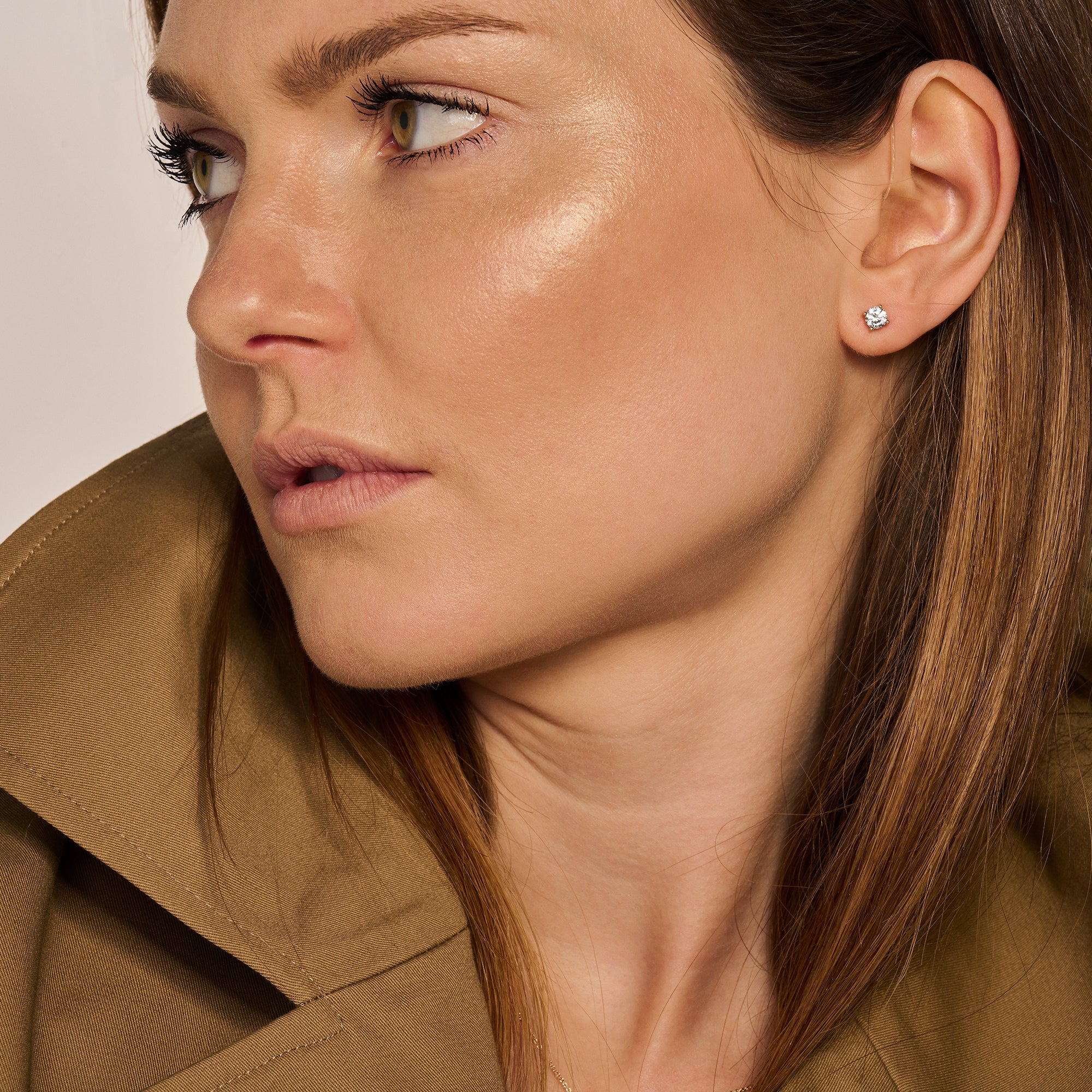 Oorknopjes zirkonia ⌀ 4.5 mm zirkonia 14k Geel goud