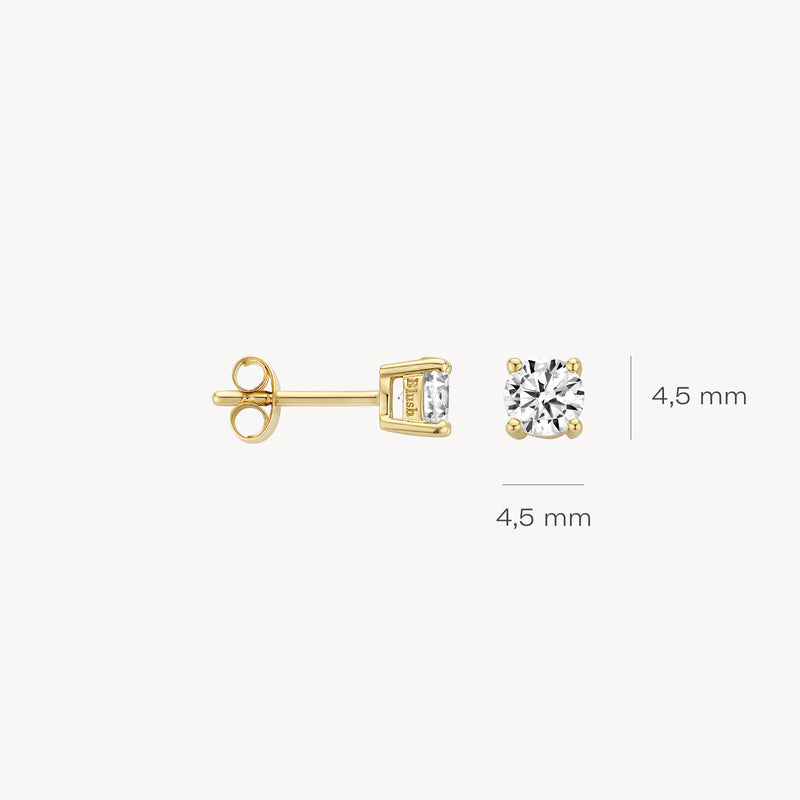 Puces d'oreilles 7213YZI - Or jaune 14k