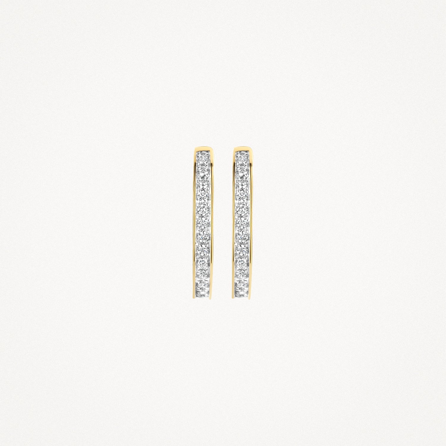 Boucles d'oreilles 7134BZI - Or jaune et blanc 14 carats avec Zircone