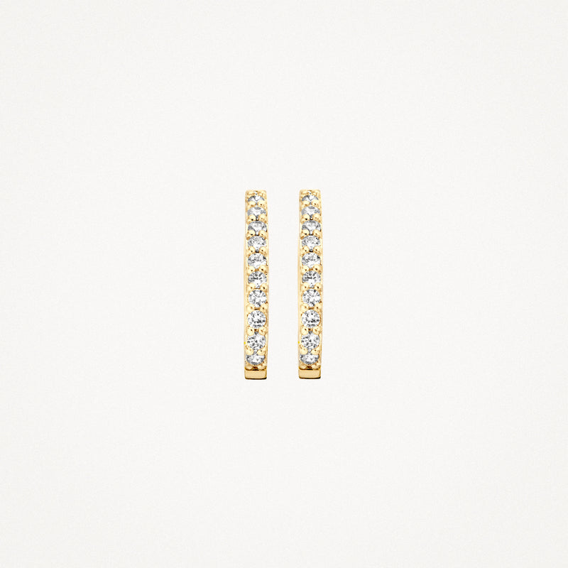 Earrings 7236YZI - 14k Yellow Gold with Zirconia