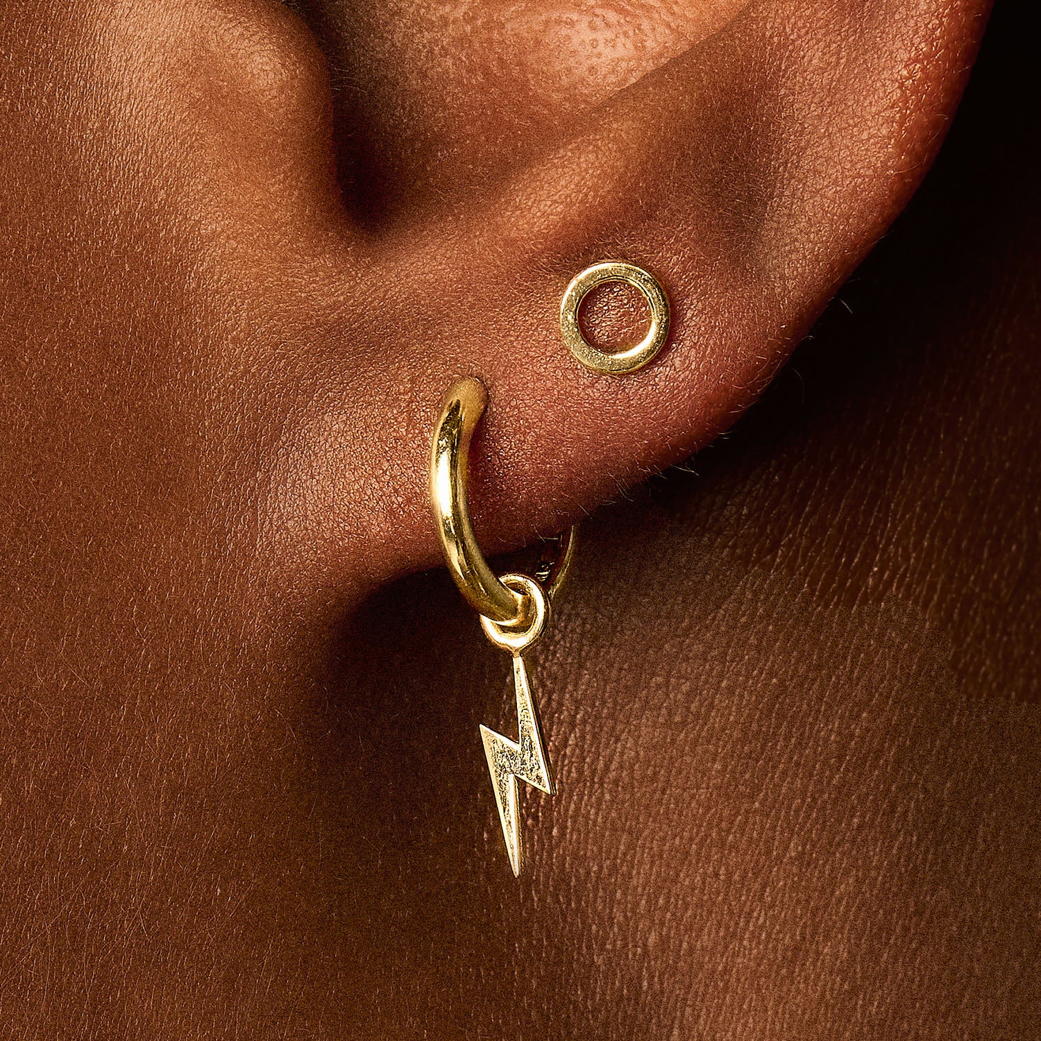 Puces d’oreilles cercles 4,6 mm en or 14 carats