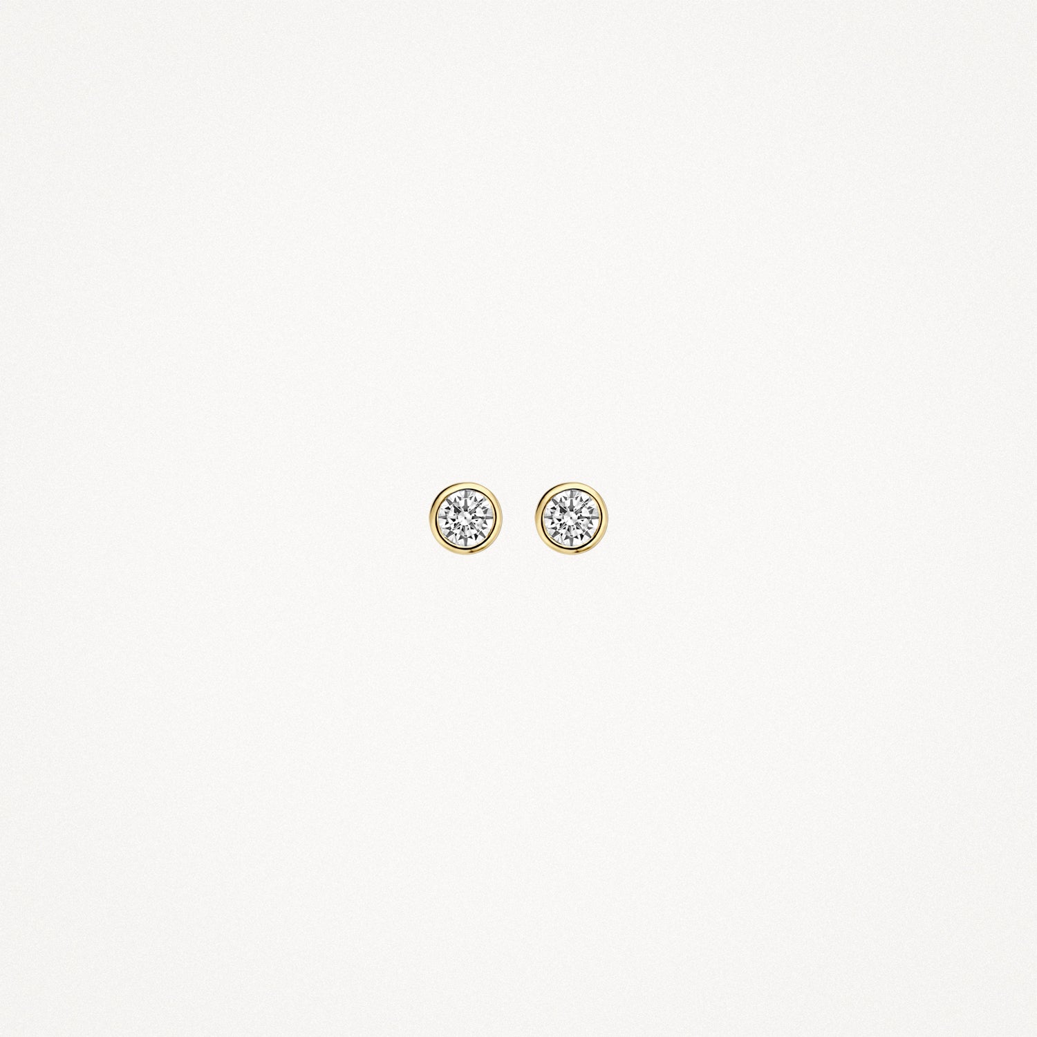 Oorknopjes zirkonia ⌀ 3.25 mm 14k Geel Goud