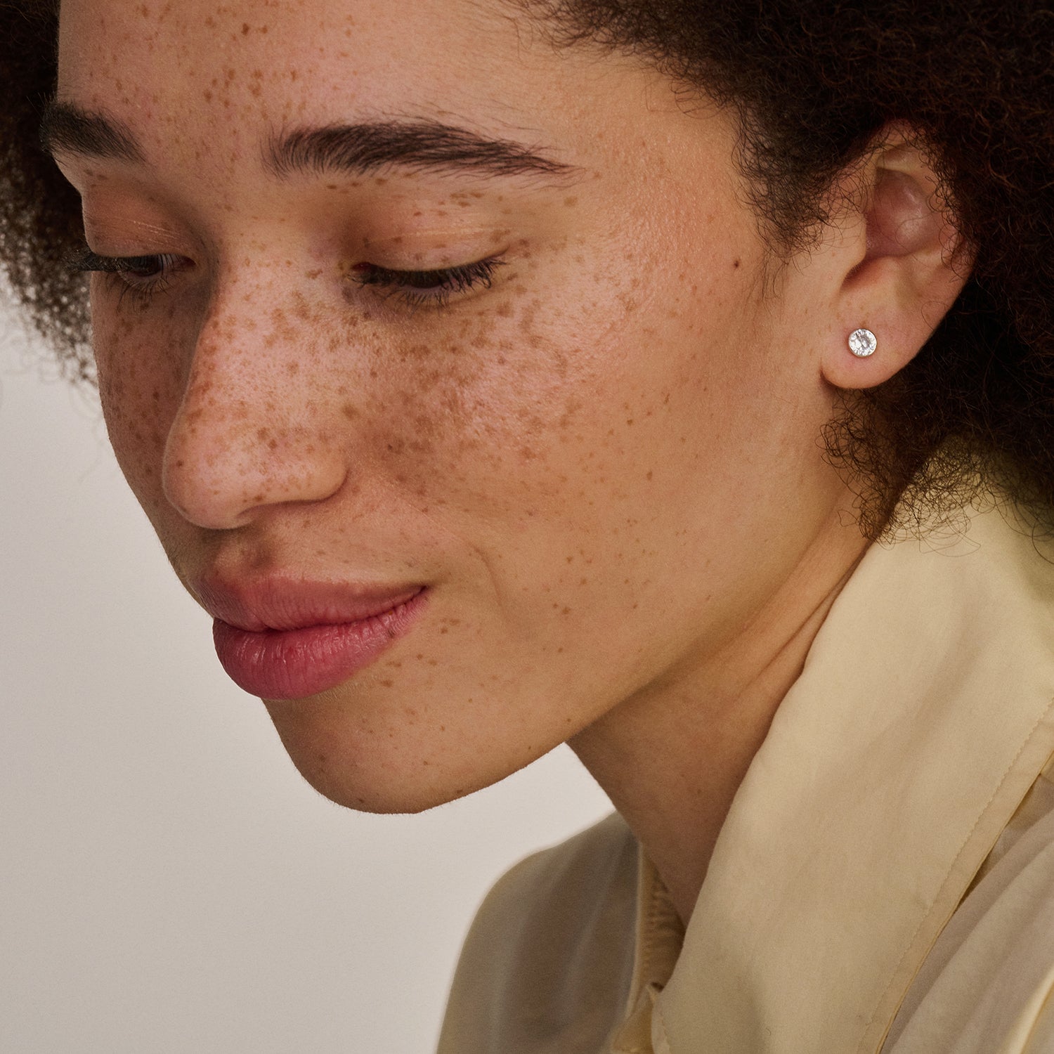 Oorstekers zirkonia ⌀ 5.35 mm 14k Wit Goud