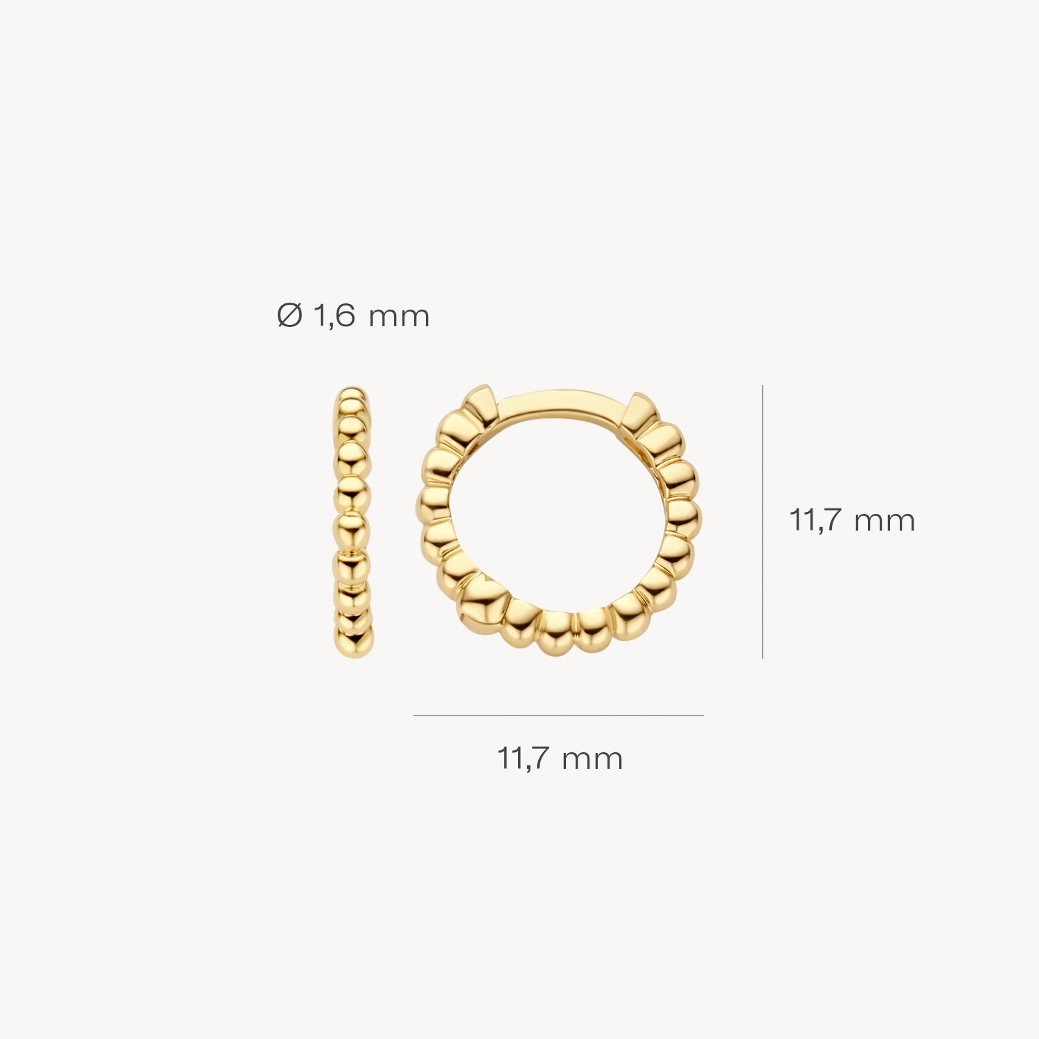 Earrings 7264YGO - 14k Yellow gold