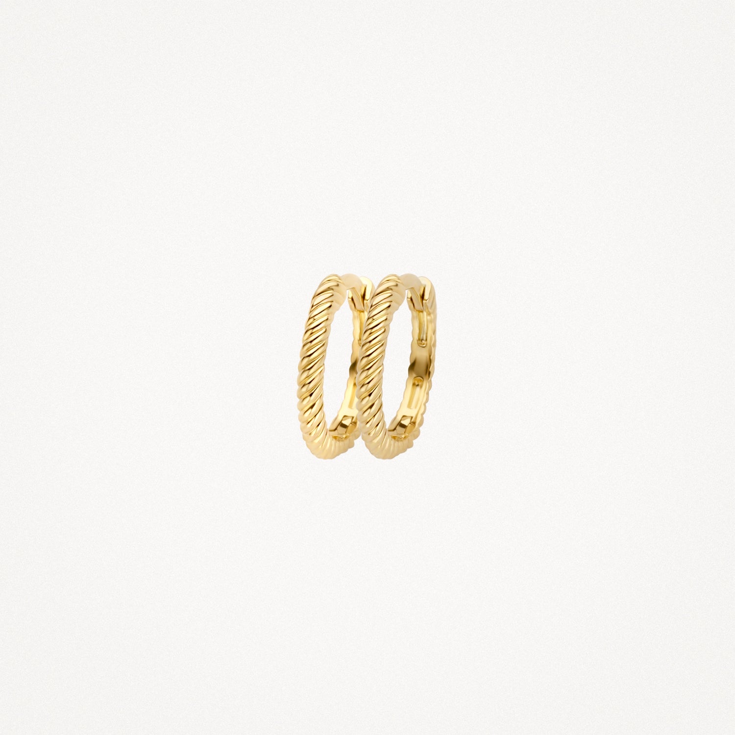 Oorringen met gedraaid motief 11.7 mm 14k goud
