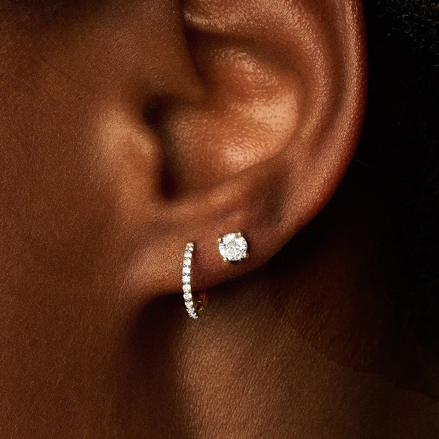 Oorknopjes Zirkonia ⌀ 3,5 mm 14k Geel goud