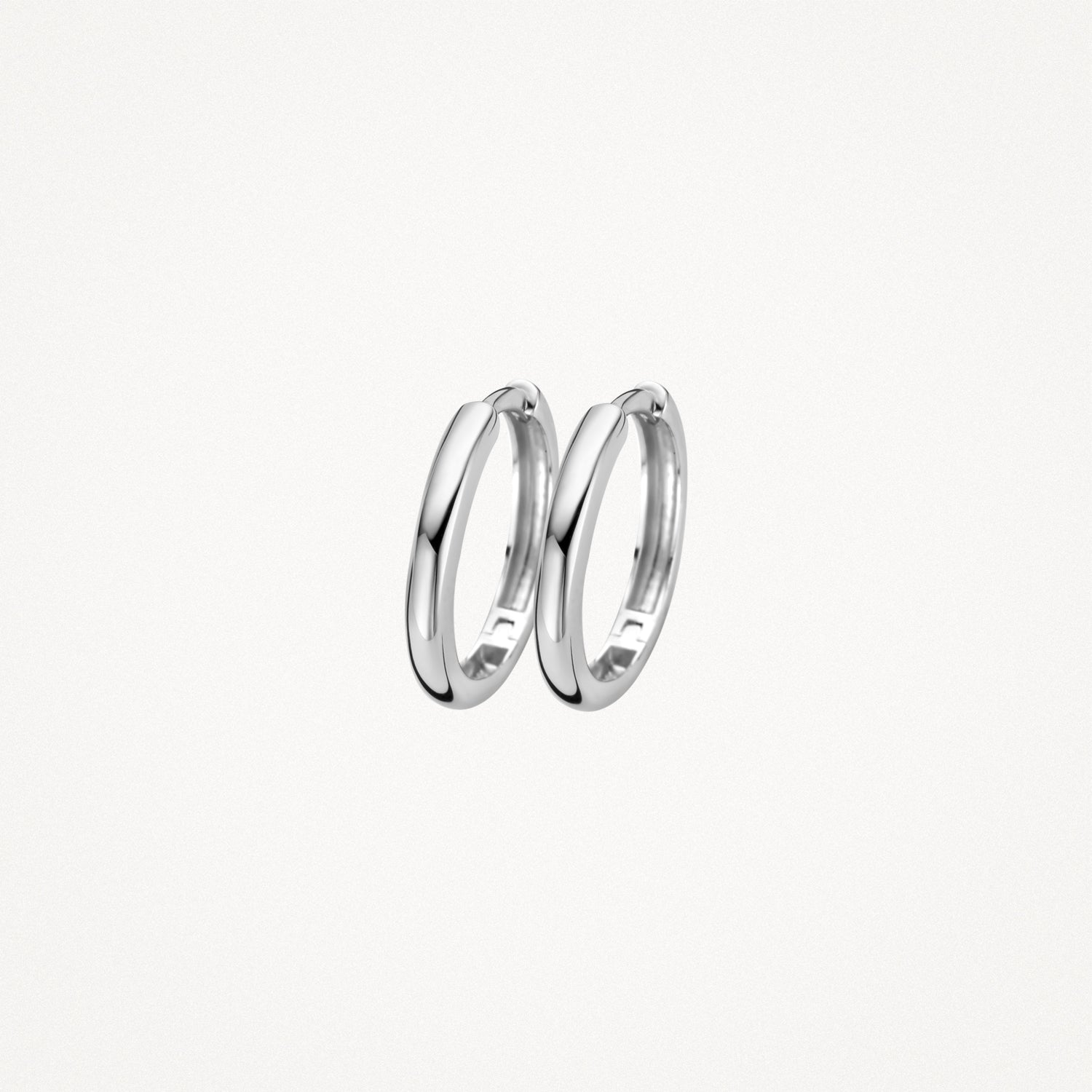 Creolen 14 mm 14k Witgoud