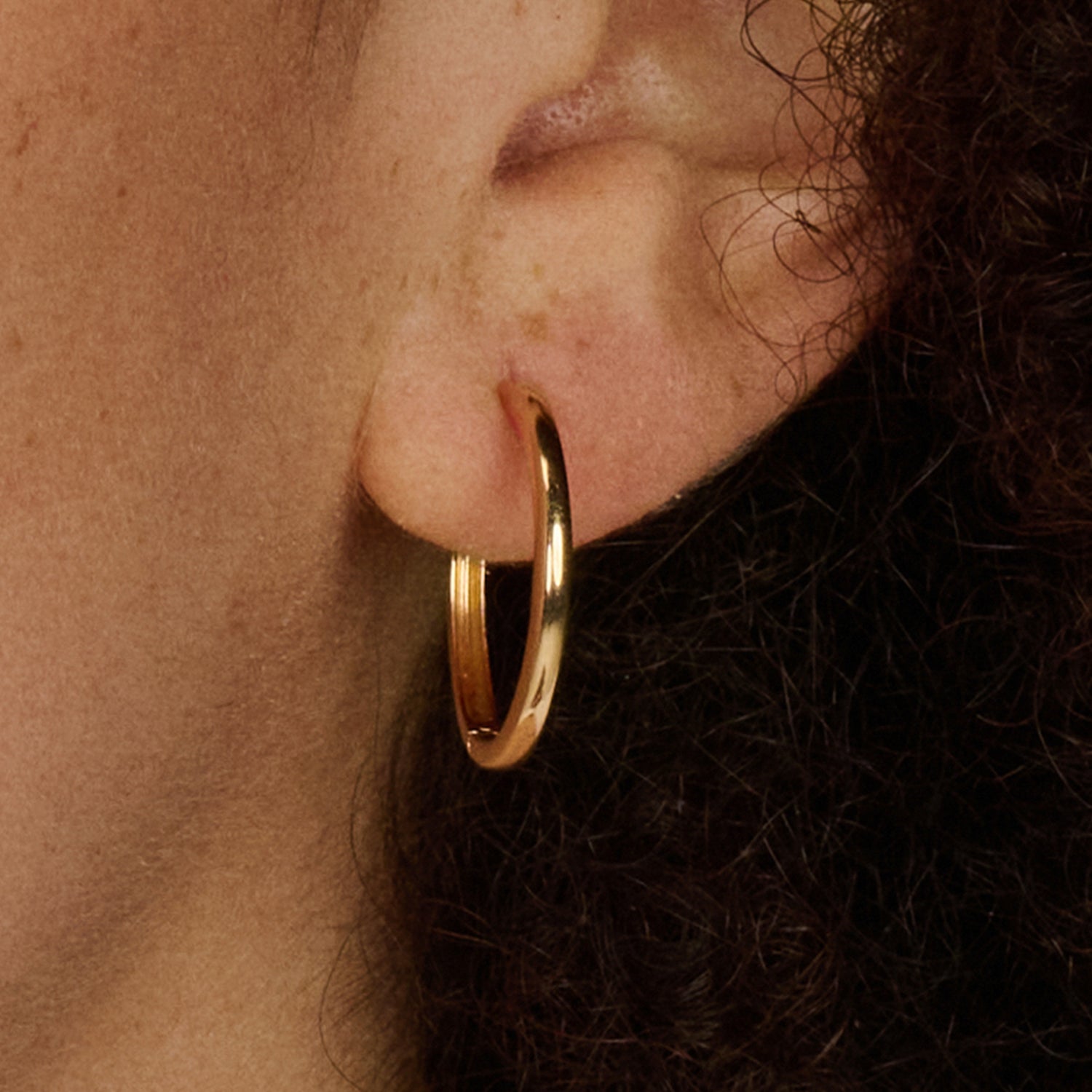 14ct Gold Polished Hoop Earrings