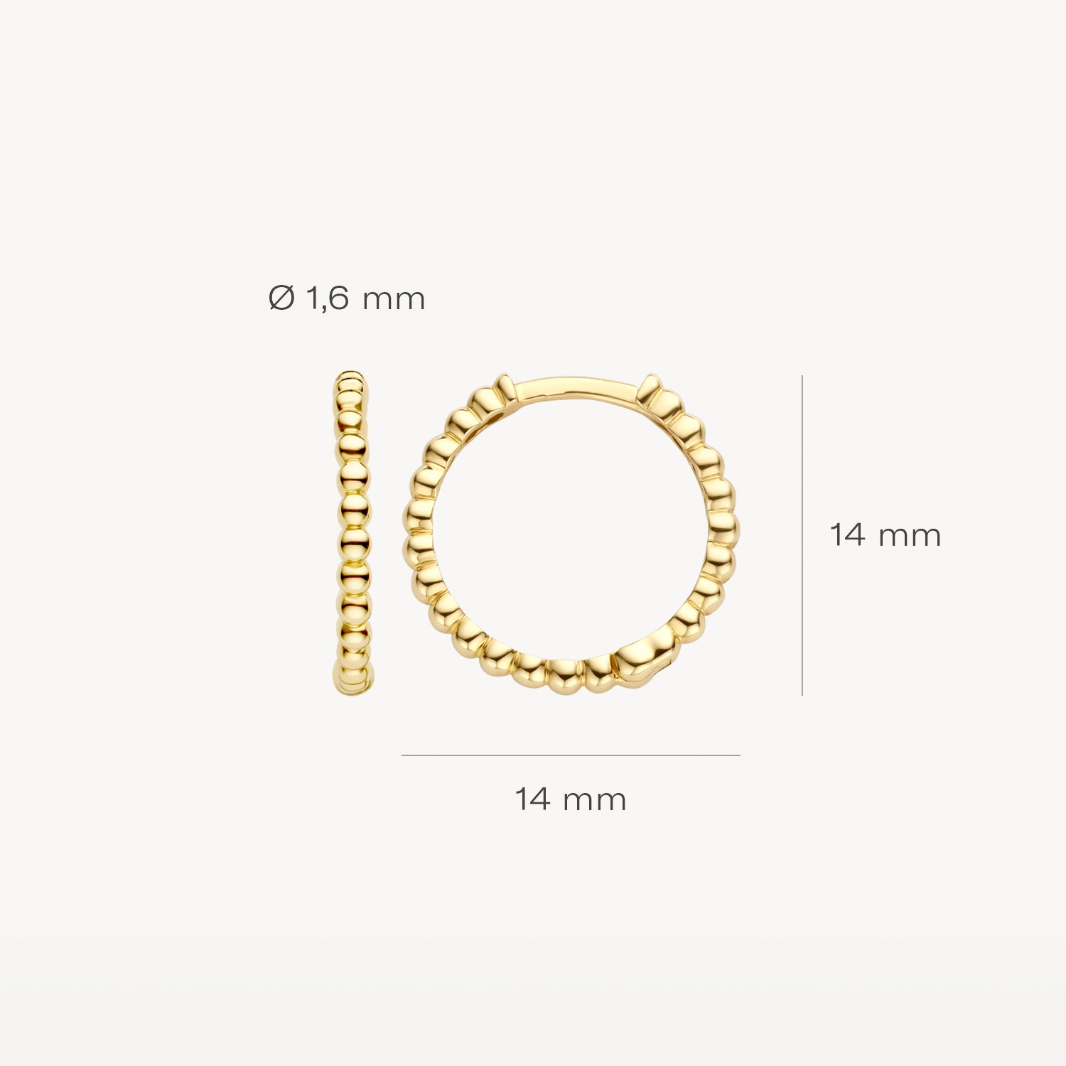 Earrings 7290YGO - 14k Yellow gold