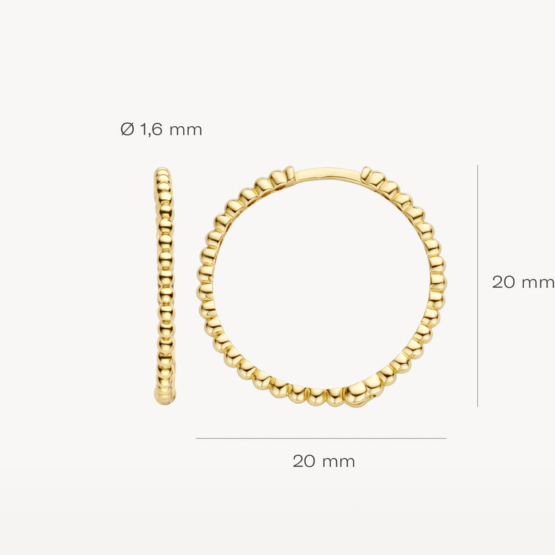 Earrings 7291YGO - 14k Yellow gold