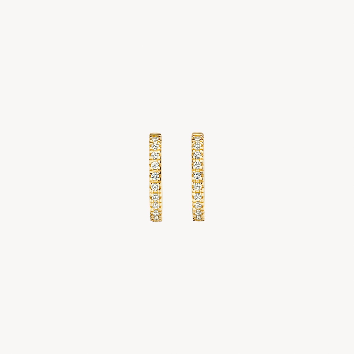 Earrings 7307YZI - 14k Yellow gold with zirconia