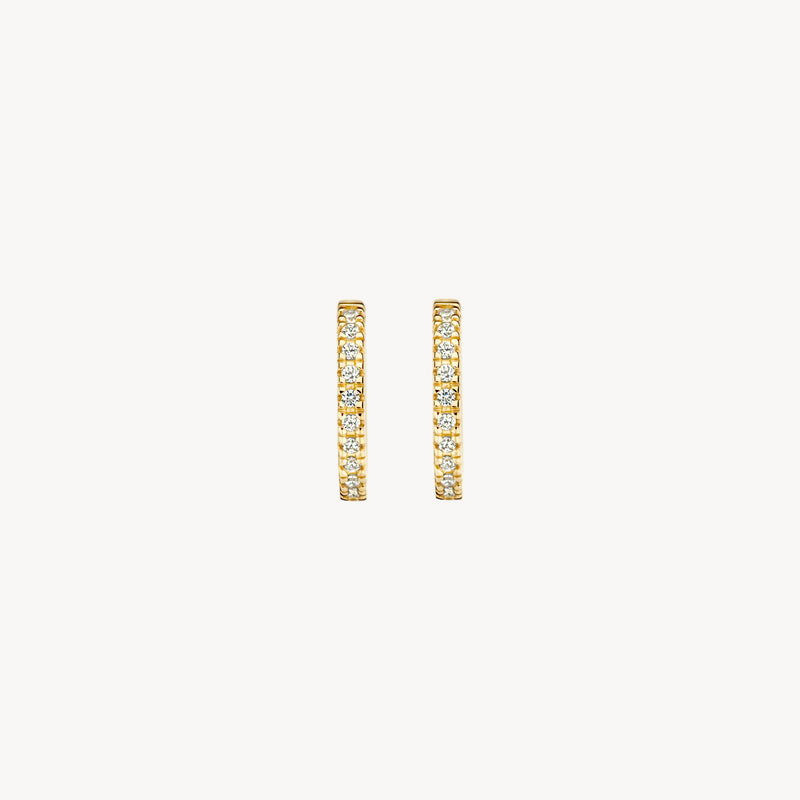 Earrings 7307YZI - 14k Yellow gold with zirconia