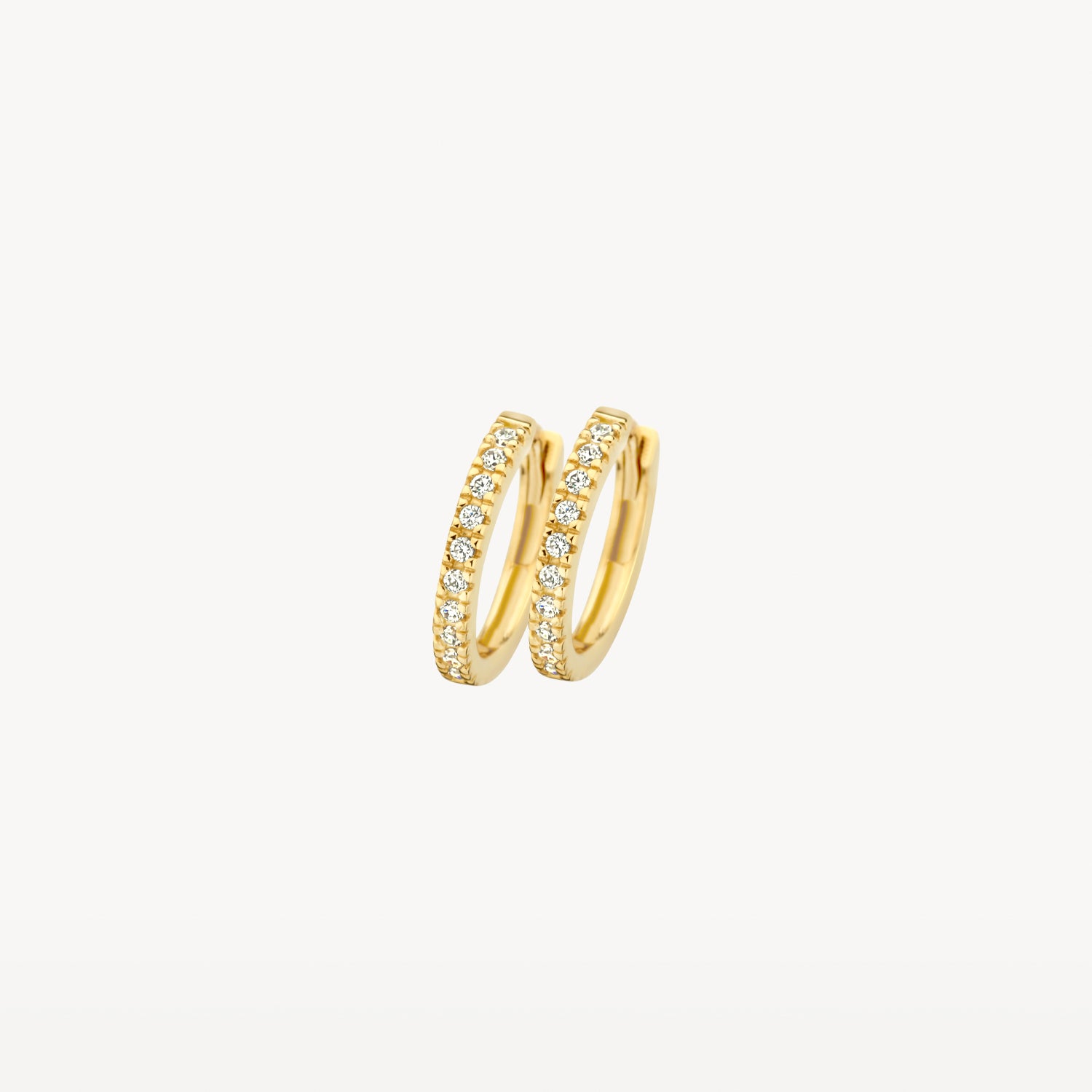 Oorringen Pavé-zirkonia 11,7 mm 14k Goud