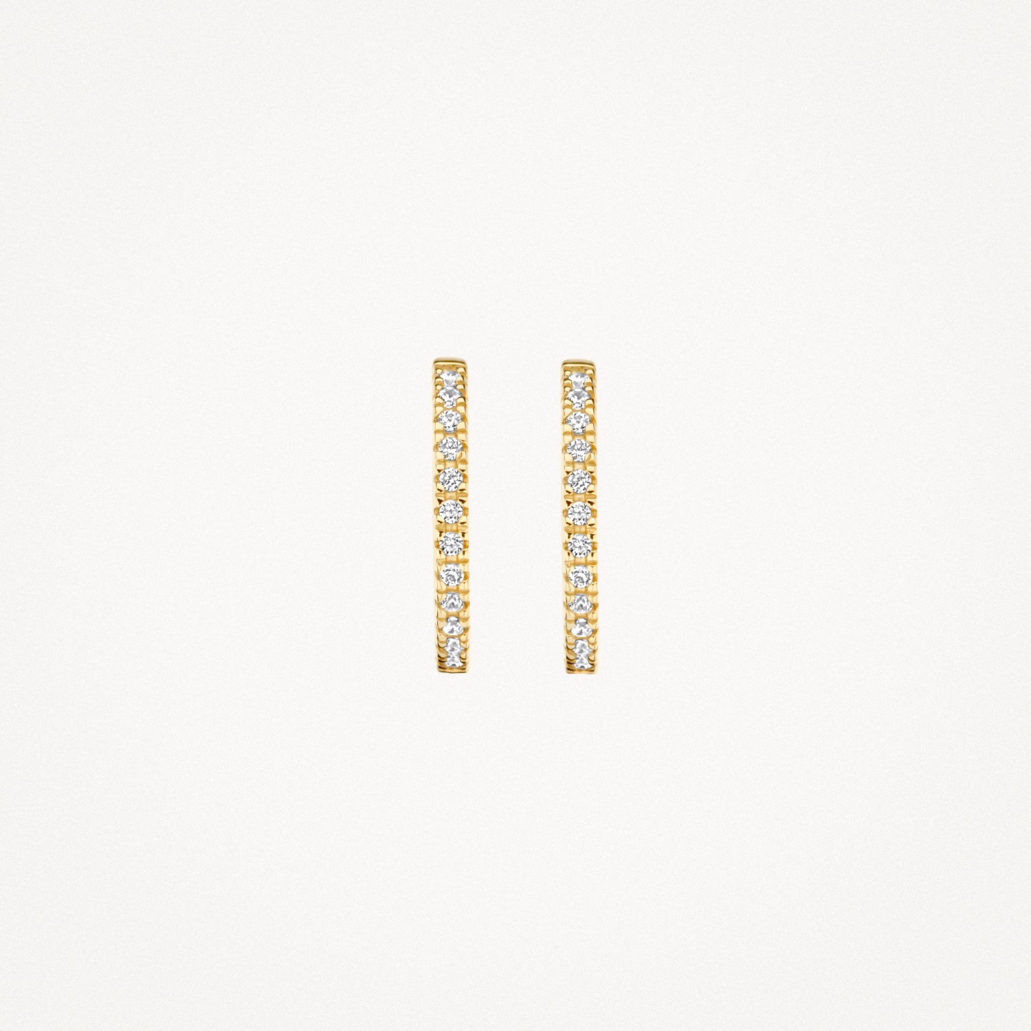Earrings 7309YZI - 14 Yellow gold with zirconia