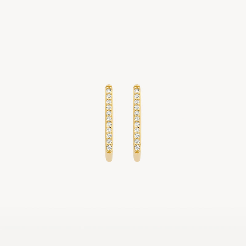 Earrings 7318YZI - 14k Yellow Gold with Zirconia