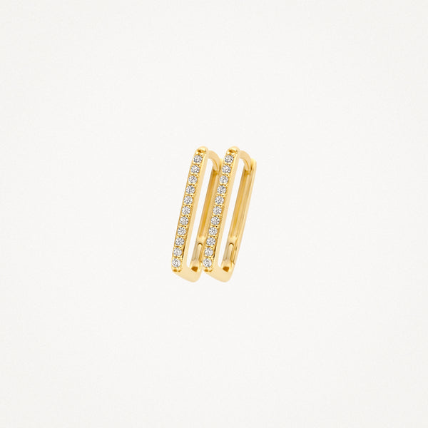 Earrings 7318YZI - 14k Yellow Gold with Zirconia