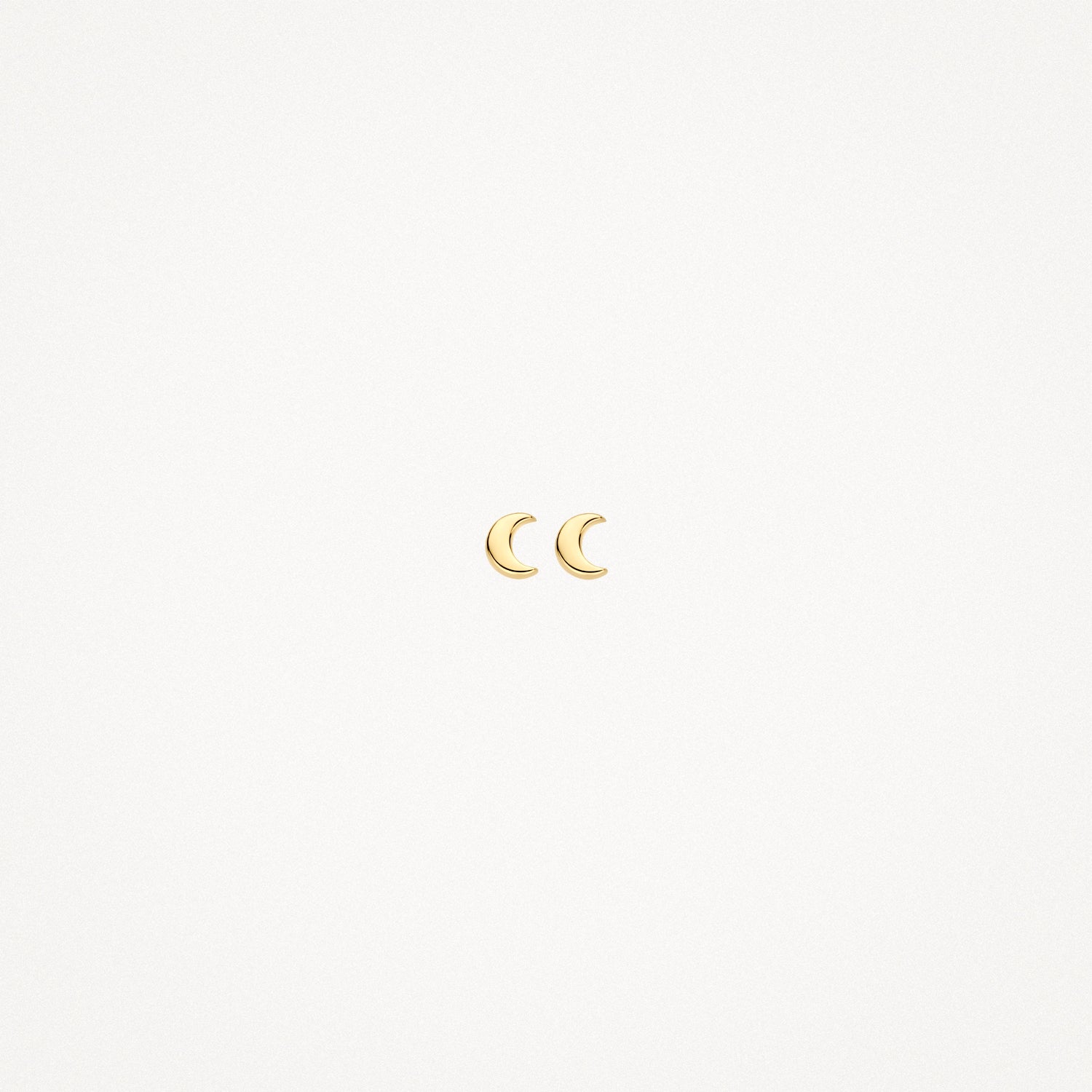 Oorstekers maanvormig design 14k goud