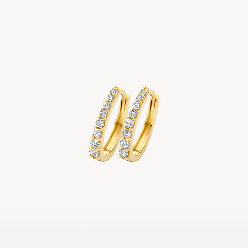 Earrings 7341YZI - 14k Yellow Gold with Zirconia