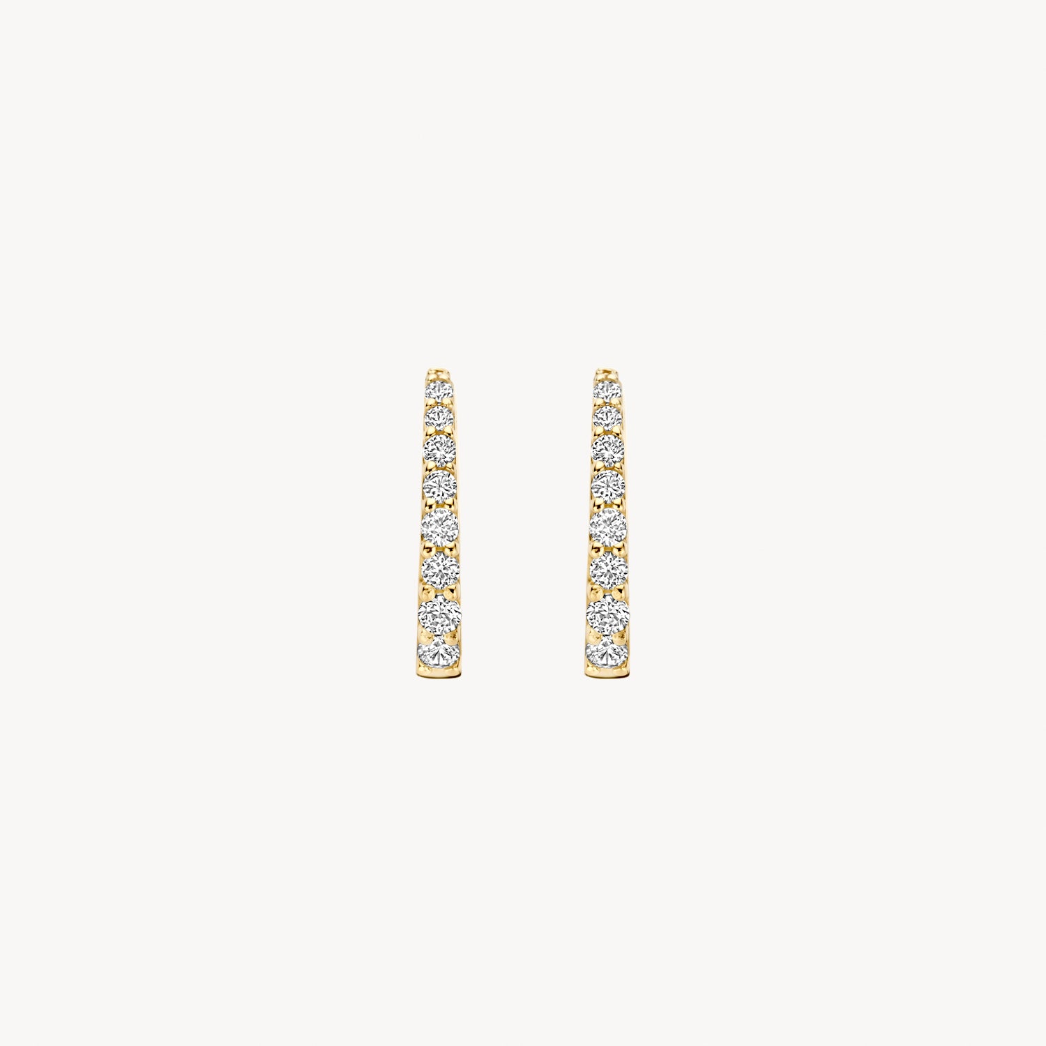 Boucles d'oreilles 7341YZI - Or jaune 14k avec Zircone