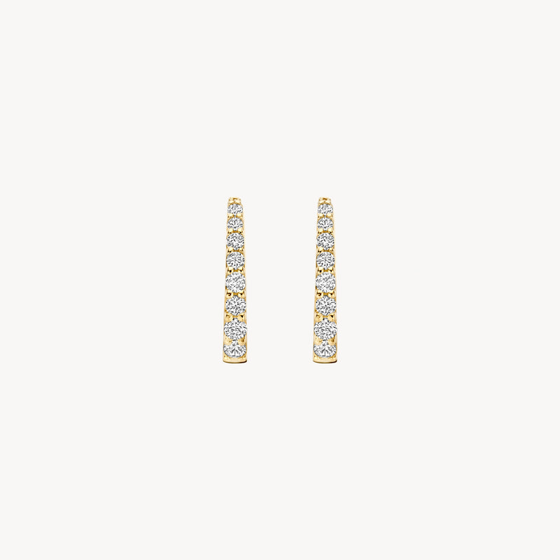 Earrings 7341YZI - 14k Yellow Gold with Zirconia