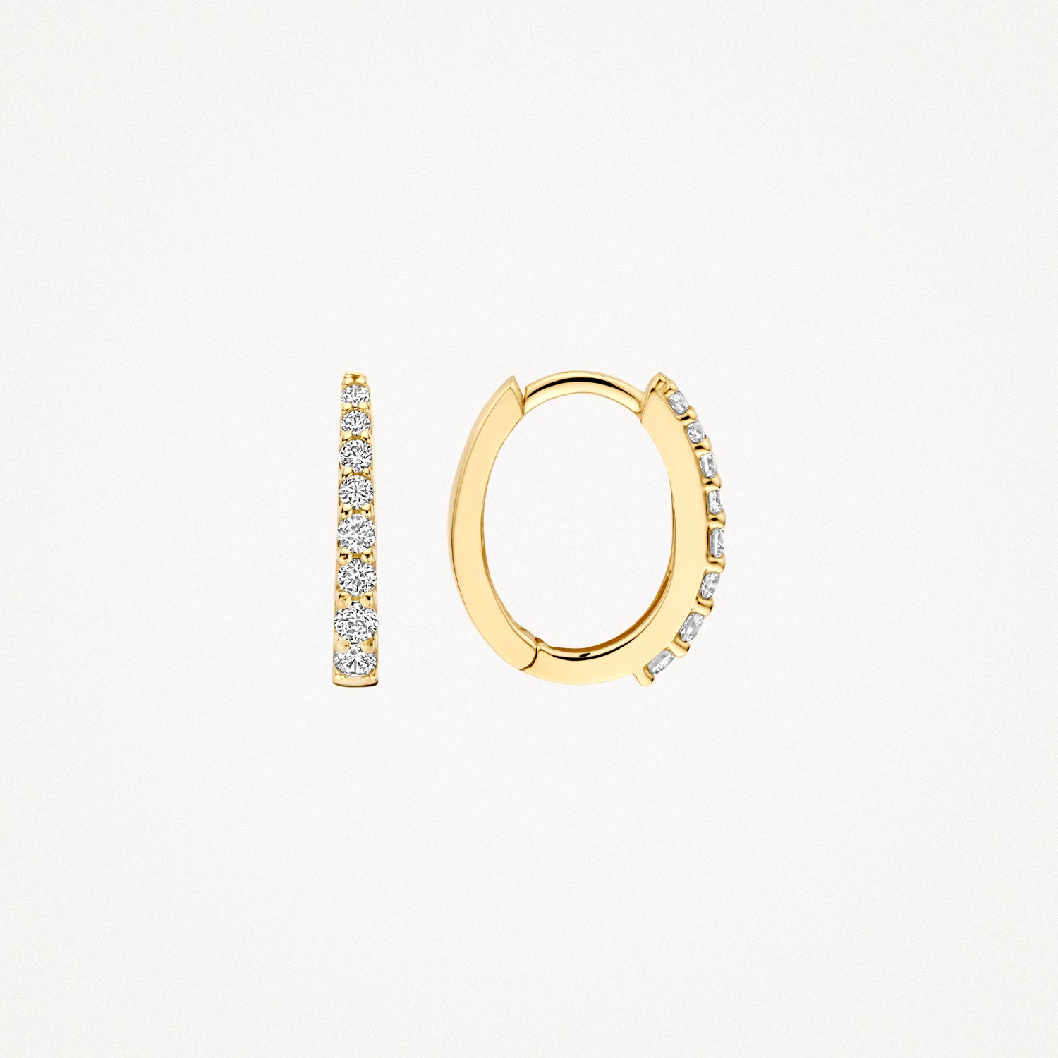 Earrings 7341YZI - 14k Yellow Gold with Zirconia