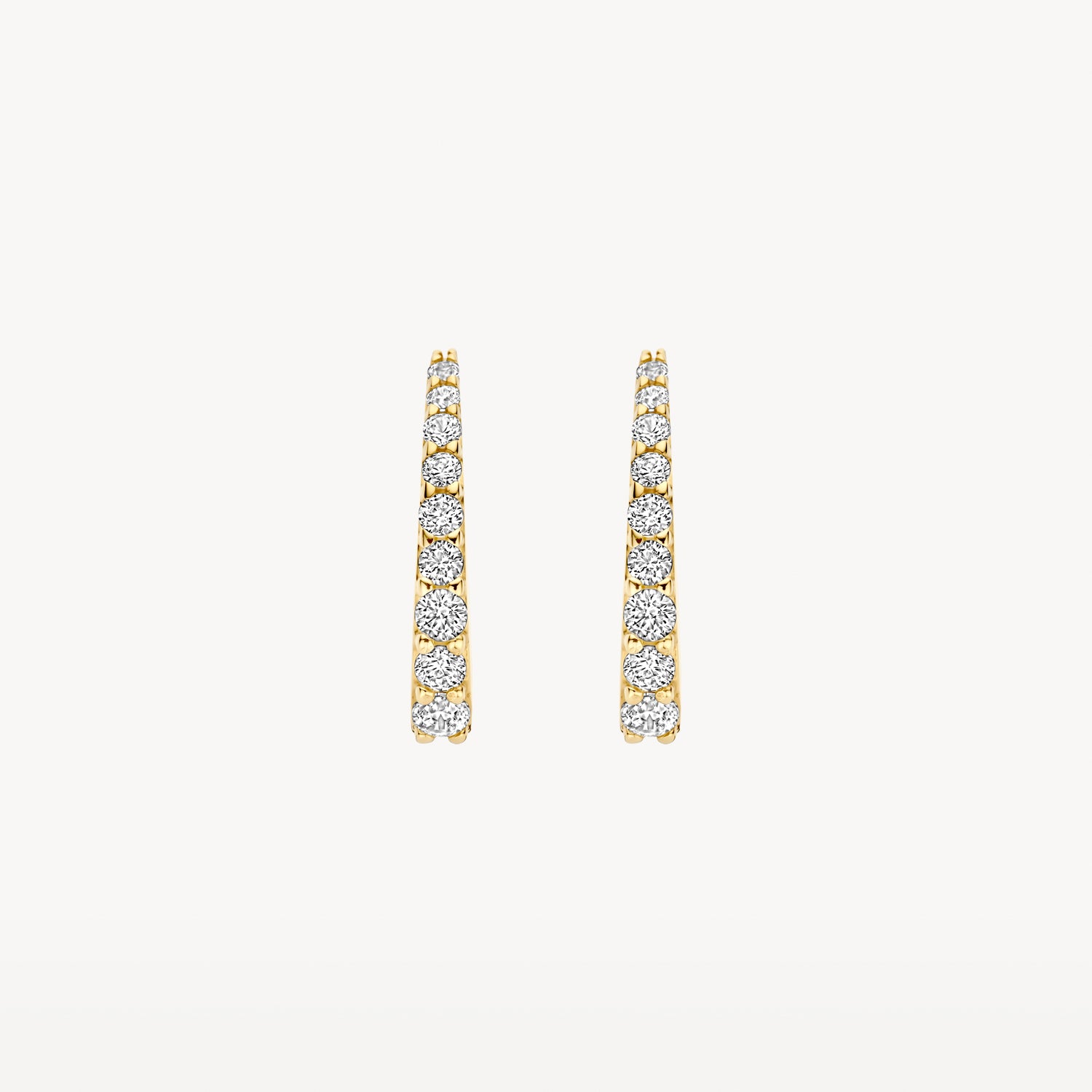 Boucles d'oreilles 7342YZI - Or jaune 14k avec Zircone