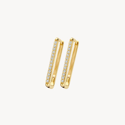 Earrings 7343YZI - 14k Yellow gold with Zirconia