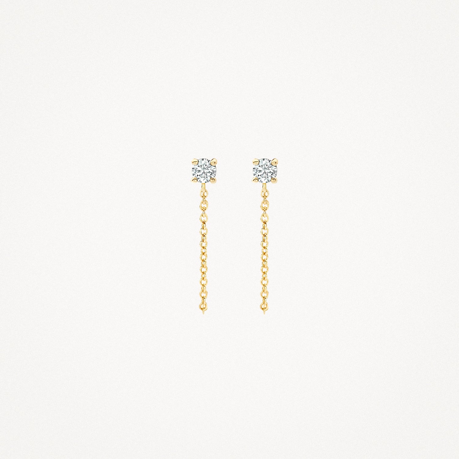 Puces d’oreilles 7344YZI - Or jaune 14k avec Zircone